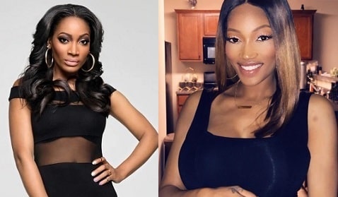 A picture of Erica Dixon before (left) and after (right).